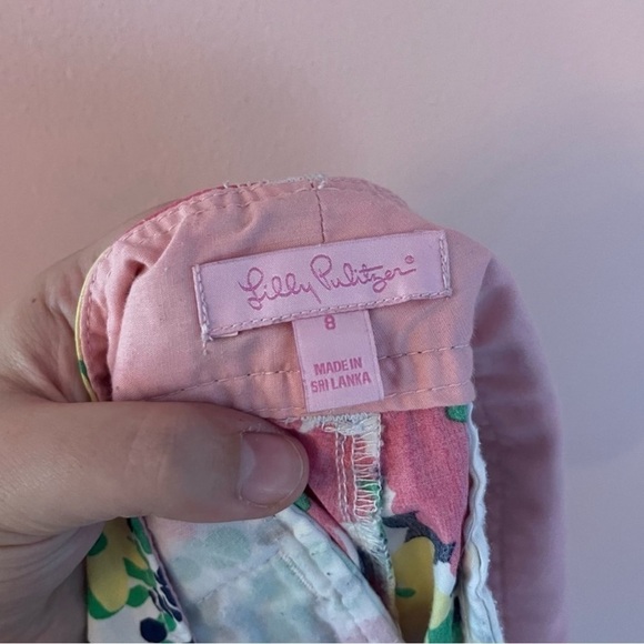 Lilly Pulitzer Doodle Bug Daisy Floral Pink Ladybug Shorts Women’s Size 8 - Picture 8 of 10